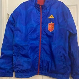 Adidas Spain Blue Reversible Soccer Jacket XL